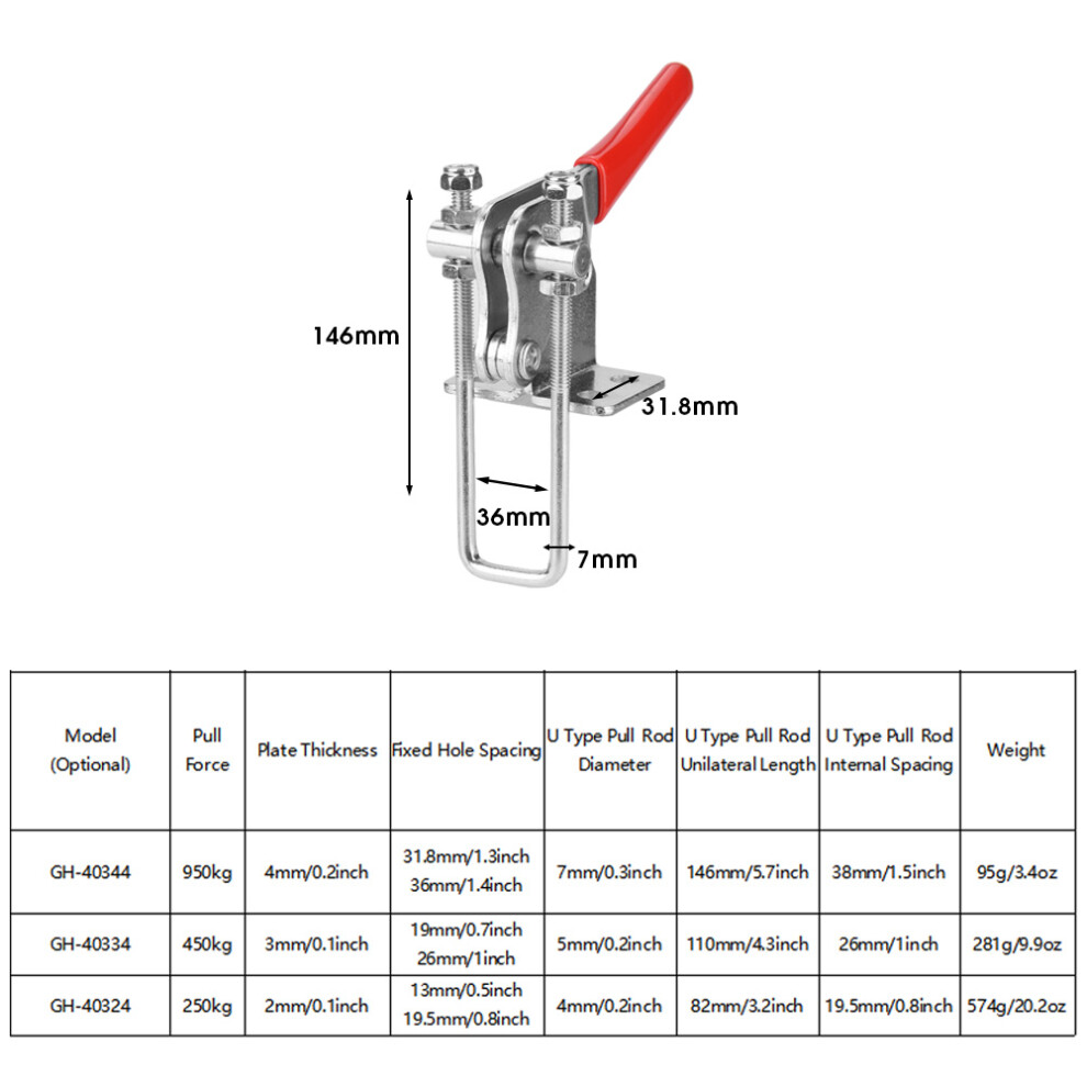 Galvanised Quick Fix Toggle Clamp 90 Degree