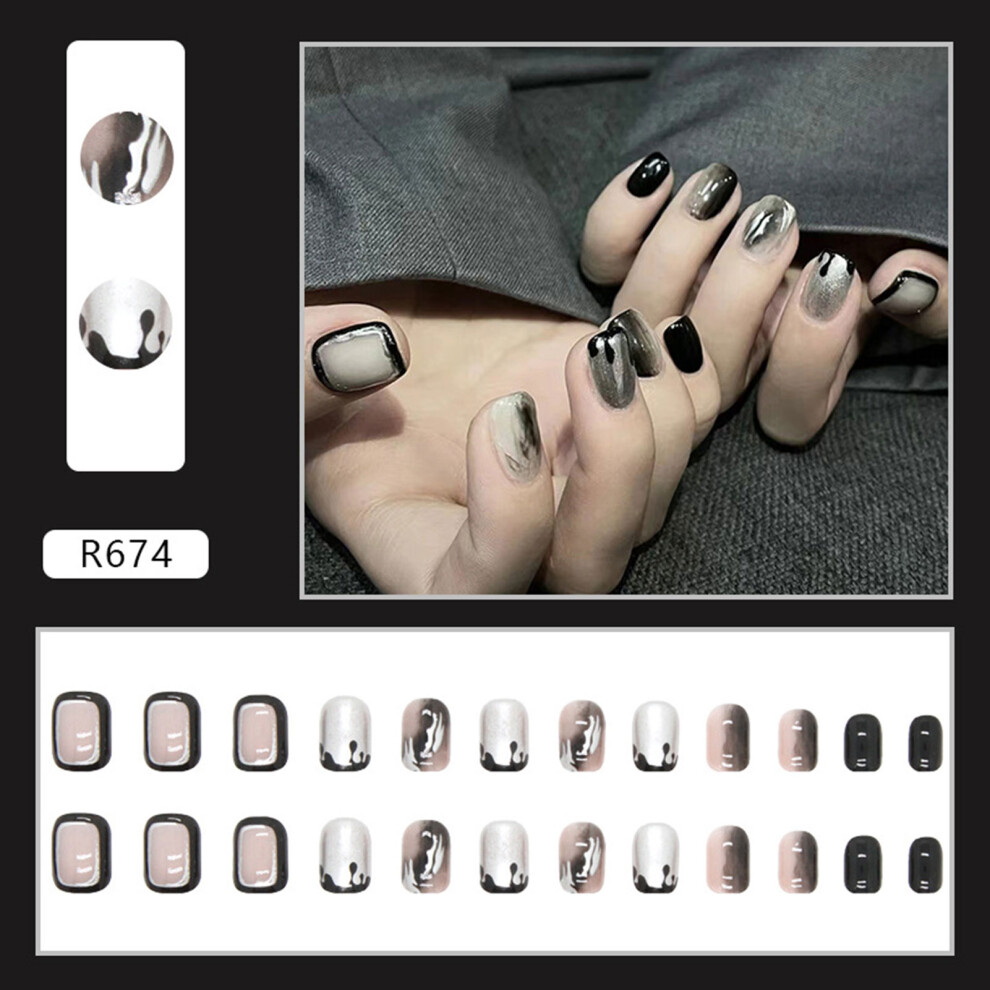 Dcph-Clothing (Standard) 24Pcs Fake Nails For Women - Easy Diy