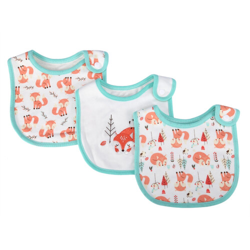 Baby Bib Set 3 Pack Soft Knitted Cotton
