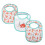 3pk Cotton Baby Bibs Soft Knitted Feeding 6