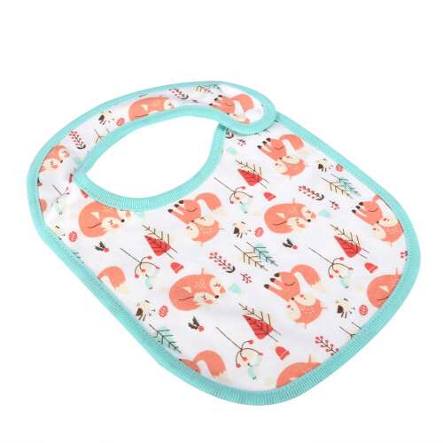 3pk Cotton Baby Bibs Soft Knitted Feeding