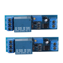 2 Pcs NE555 Adjustable 0-10s Delay Relay Module 5V AC/DC Control
