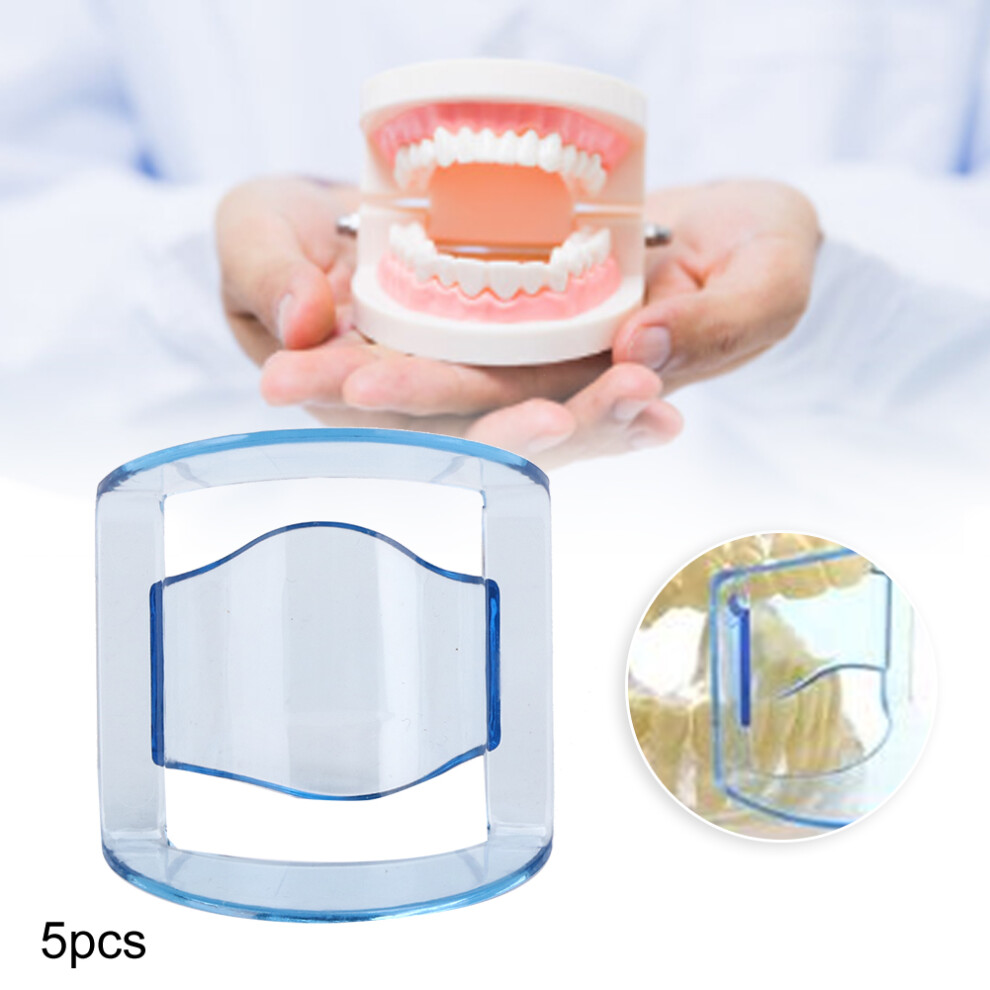Blue 5Pcs Transparent Dental Mouth Opener Lip Cheek Retractors Expander