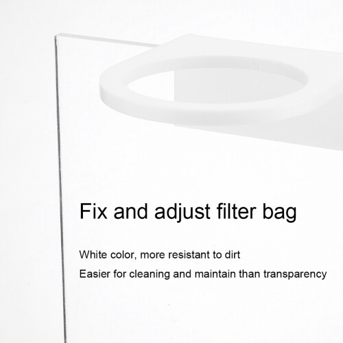 Acrylic Aquarium Filter Bag Bracket White, 12mm Fixed Glass 2