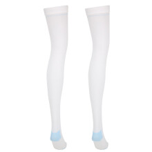 White L Varicose Vein Compression Stockings Anti-Slip Blood Clots