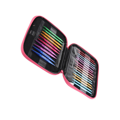 Colourful Ring Circular Knitting Needles Set Aluminium 4.5mm Interchangeable 2