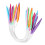 Knitting Needles Set 12PCS Multicolor Plastic Circular Tubes 40cm for Sweaters 6