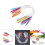 Knitting Needles Set 12PCS Multicolor Plastic Circular Tubes 40cm for Sweaters 7