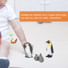 Simulation Penguin Animal Toy Set, Soft Plastic, Over 3+ Kids