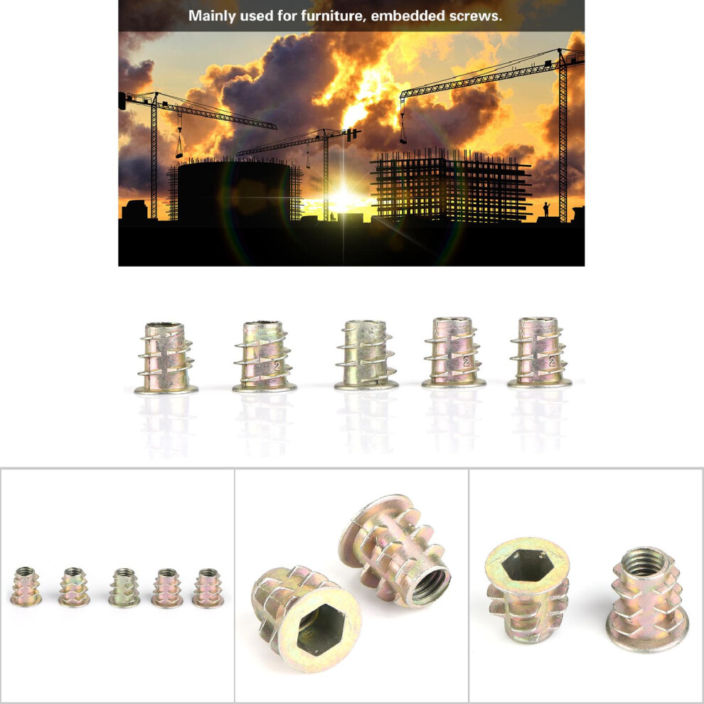 100pcs M4 M5 Zinc Alloy Hex Nuts