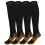 Black Copper Fiber Compression Stockings 2 Pair XL Ankle Support 1