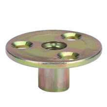 Zinc Plated M8*37 Furniture Lock Nuts 3-Hole Round Base Fasteners 5 Pieces