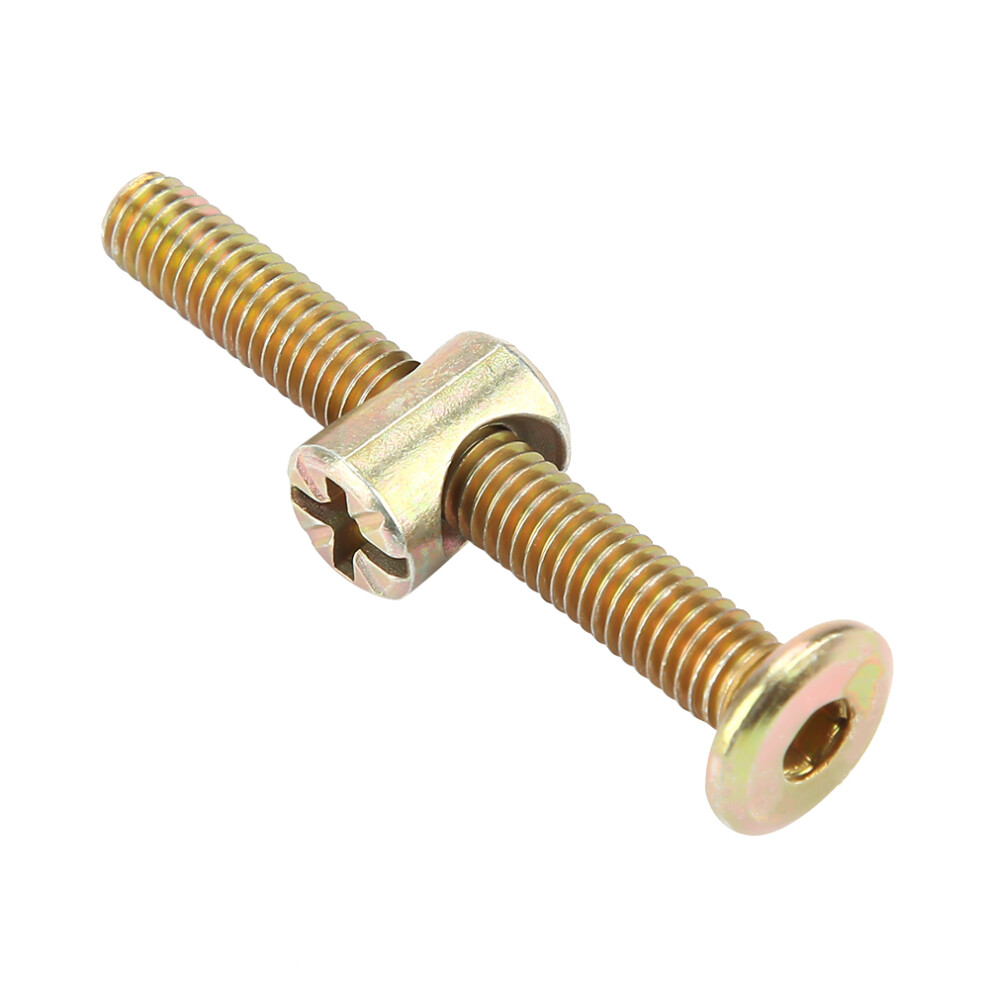 10 M6 Carbon Steel Furniture Bolts 50mm