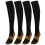 Black Copper Fiber Compression Stockings 2 Pair XL Ankle Support 2