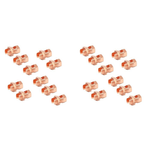 20Pcs Split Bolt Connector, Grounding Split Bolt Connector Split Bolt Connector for Complete Earth  Bare Wires TJ-25