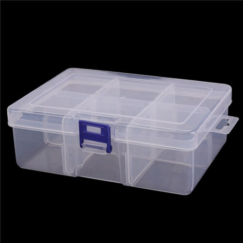 5X 6 Removable Plastic Storage Box Jewelry/Earring/Tools Container Organizer 2