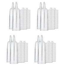 Clear Plastic Wine Glass Recyclable - Shatterproof Wine Goblet - Disposable & Reusable Cups for Champagne, Dessert 80Pcs