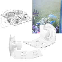 2Pcs Acrylic Coral Rack with 4 Holes - Transparent, 9.1x7cm