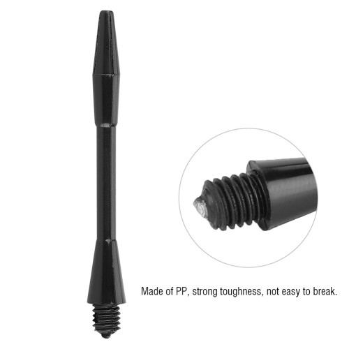 100 pcs Black Durable Plastic Darts Shaft Sticks 50mm 1