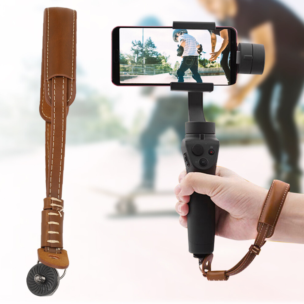 Pu Leather Handheld Lanyard For Osmo Mobile2 Camera Accessories Light/Brown 7891392498888