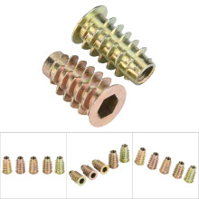 50 Pieces M6 Zinc Alloy Inside Hex Socket Insert Nuts for Furniture M620