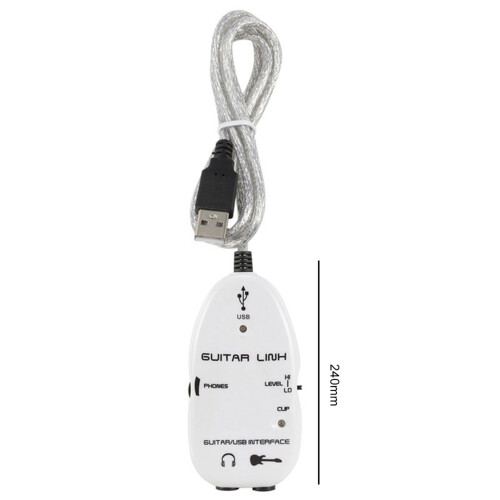Guitar to USB Recording Adapter Cable for PC Plug and Play High Compatibility 1
