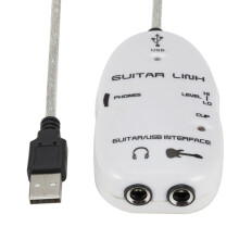 Guitar to USB Recording Adapter Cable for PC Plug and Play High Compatibility