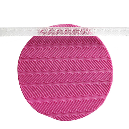 Acrylic Pastry Rolling Pin with 28 Patterns, 16cm, 30g 1