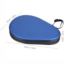 Waterproof PU Ping Pong Racket Case for 2 Paddles, Blue, 28x18x5cm