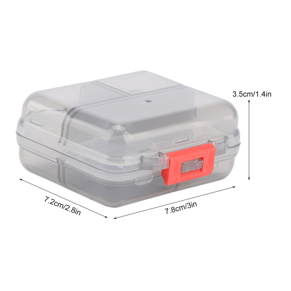 Gray 7 Grids Portable Medicine Pill Box Organizer Drug Case 7.87.23.5Cm