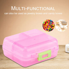 7 Grids Pink Portable Medicine Pill Box Organizer 7.8*7.2*3.5cm