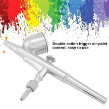 Dual Action Gravity Feed Airbrush Kit 7CC 0.3mm for Art Nail Cake Decorating