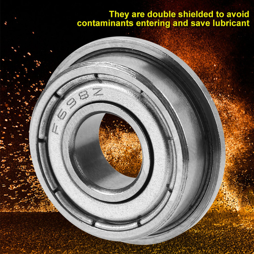 Australian F698zz Ball Bearings 8X19x6mm Double Shielded Flanged Reliable Parts 4961392501062