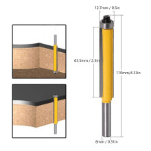 Präzisions-8mm-Spannschaftsfräser zum Zuschneiden, Holzfräser 8*12,7*63,5 mm