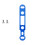Front Rear Bike Disc Brake Conversion Bracket-Blue front brake 1