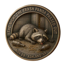 Alloy Trashed Panda Incident Challenge Coin Embossed Pattern-D