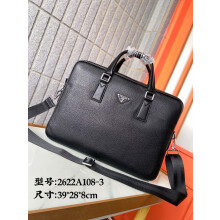 Prada Pure Leather Briefcase 108-3 39cm
