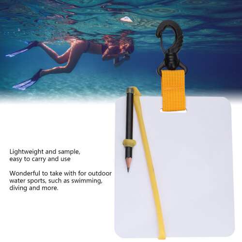 PC Writing Slate with Replaceable Pencil for Underwater Note-Taking