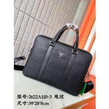 Prada Pure Leather Briefcase 110-3 39cm
