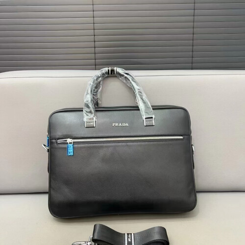 Prada Leather Briefcase Crossbody Bag 38cm 2