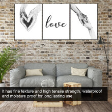 3Pcs Nordic Style Hand Letter Wall Art Canvas 30x40cm Living Room Decor