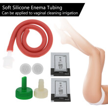 Soft Silicone Enema Tube 50cm - Vaginal & Intestinal Cleaning Kit in Red