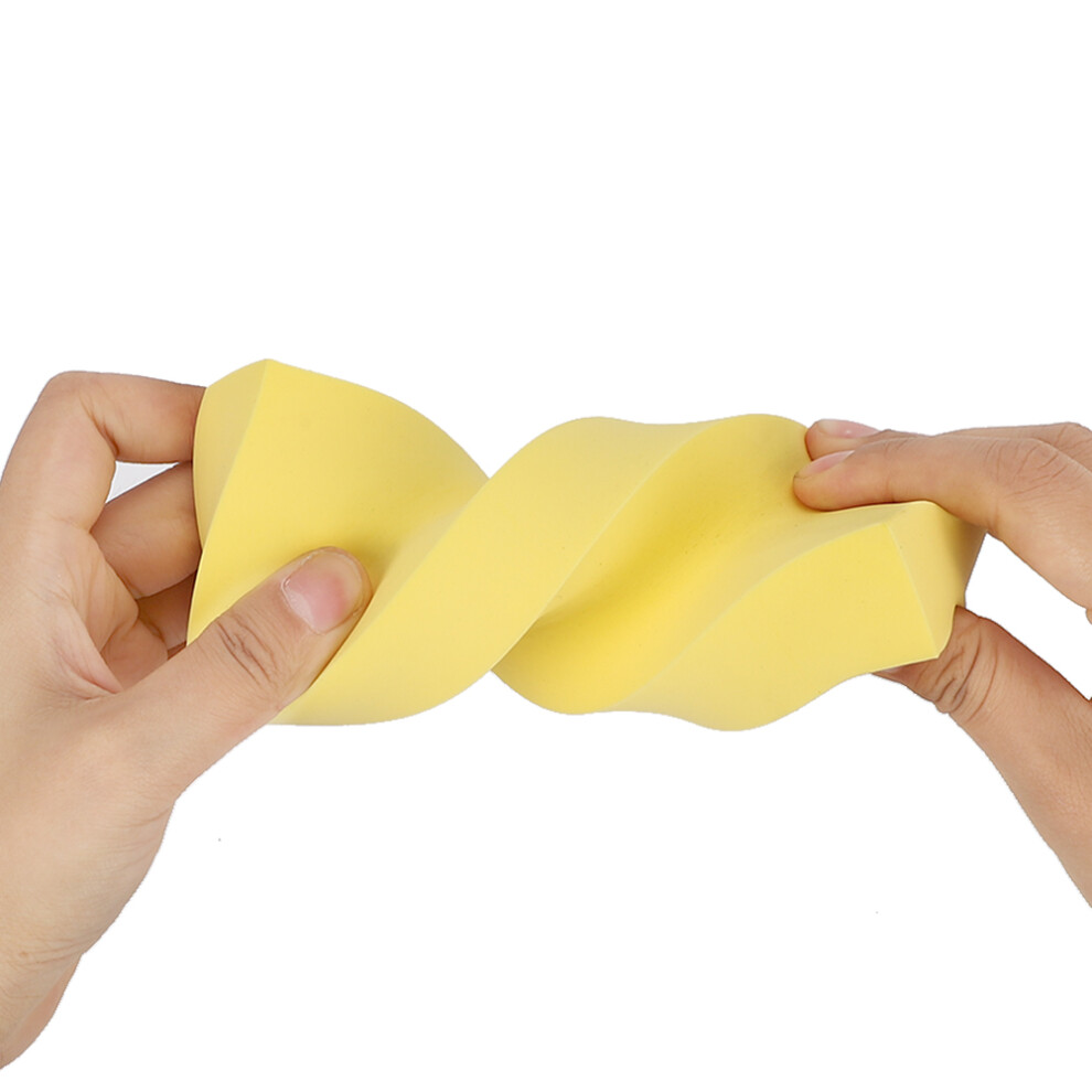 6pcs Bath Shower Sponges - Exfoliating Cleaning Set, 17x7x3cm, Yellow