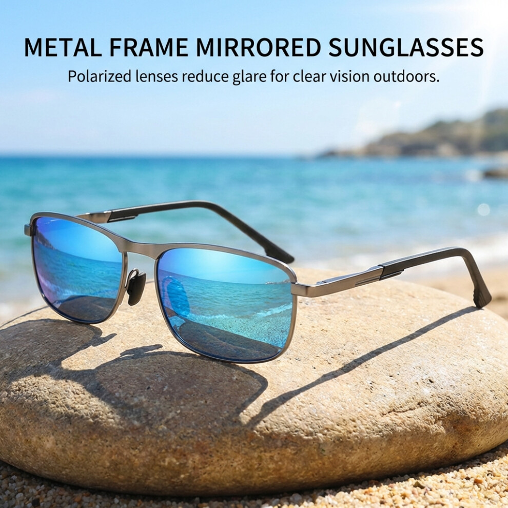 Dachuang Beauty (Gun Frame Blue) Photochromic Driving Sunglasses For Women & Men