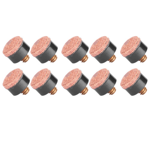 10pcs Billiard Snooker Pool Cue Tip Replacement 13mm Durable Soft 2