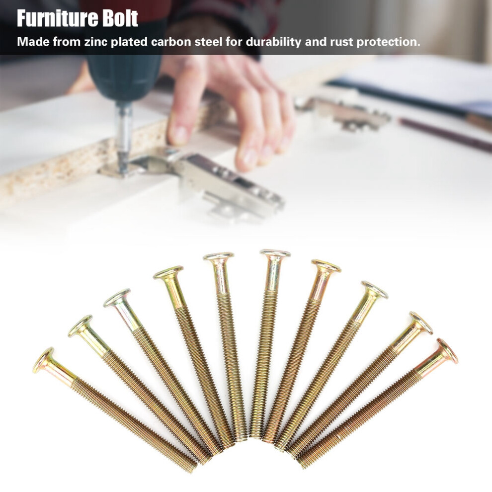 10Pcs Vis Ã Bois En Acier Carbone 70Mm Avec Ã©Crous Ã Baril De 6Mm Pour Mobilier 4371392507801
