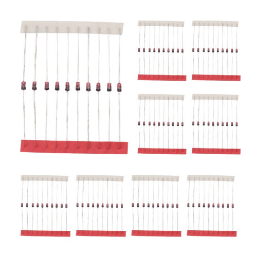 250PCS 1W Zener Diode Assorted Kit 3V-33V, 25 Values Assorted Assortment Set, Electronic Component DIY Kit 1N47