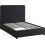Seconique Madison 5' Ottoman Bed - Black Velvet Fabric 3