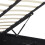 Seconique Madison 5' Ottoman Bed - Black Velvet Fabric 6