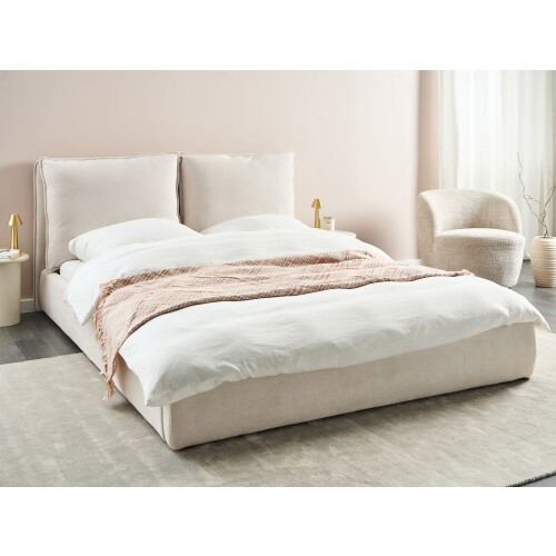 Beliani Waterbed Fabric BAJONNA 160 x 200 cm (EU King Size) Light Beige 1